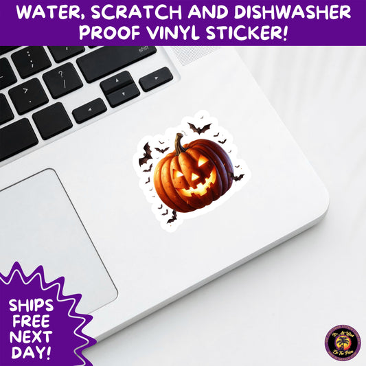 HALLOWEEN VINYL STICKERS | Spooky Ghosts, Witches, Pumpkins, Skulls and Bats – Waterproof Halloween Sticker Pack for All Ages