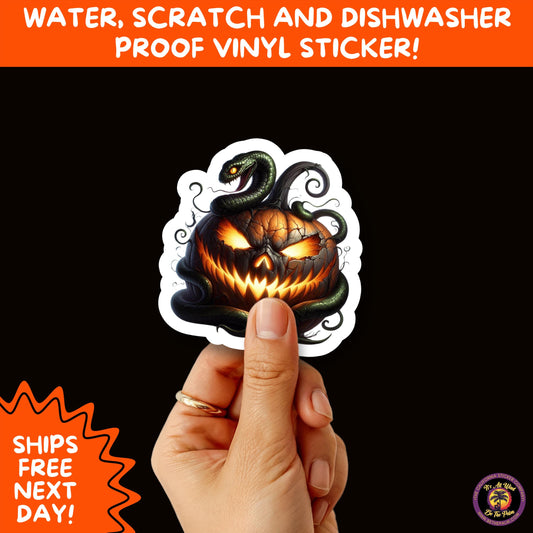 HALLOWEEN VINYL STICKERS | Spooky Ghosts, Witches, Pumpkins, Skulls and Bats – Waterproof Halloween Sticker Pack for All Ages