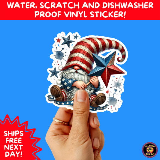 4TH OF JULY | Sticker Pack Independence Day Vinyl Decals, USA Flag, Fireworks, Red White Blue Summer Holiday Patriotic Sticker Set