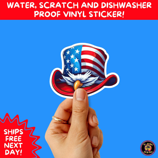 4TH OF JULY | Sticker Pack Independence Day Vinyl Decals, USA Flag, Fireworks, Red White Blue Summer Holiday Patriotic Sticker Set