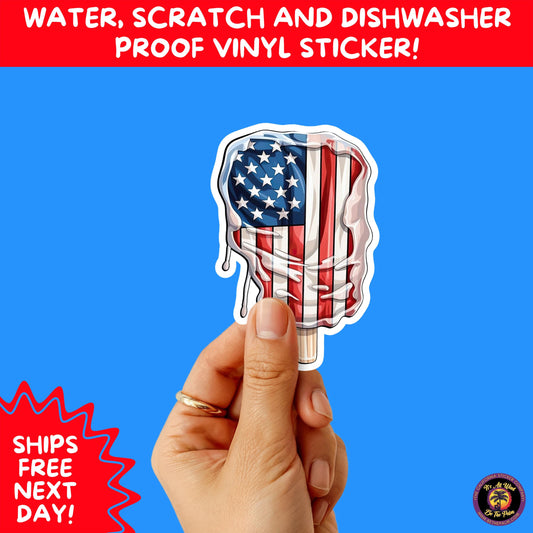 4TH OF JULY | Sticker Pack Independence Day Vinyl Decals, USA Flag, Fireworks, Red White Blue Summer Holiday Patriotic Sticker Set