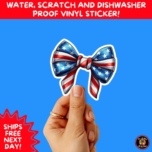 4TH OF JULY | Sticker Pack Independence Day Vinyl Decals, USA Flag, Fireworks, Red White Blue Summer Holiday Patriotic Sticker Set