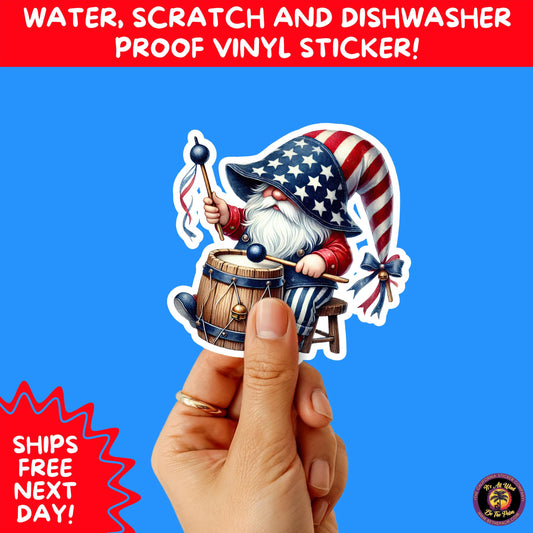 4TH OF JULY | Sticker Pack Independence Day Vinyl Decals, USA Flag, Fireworks, Red White Blue Summer Holiday Patriotic Sticker Set