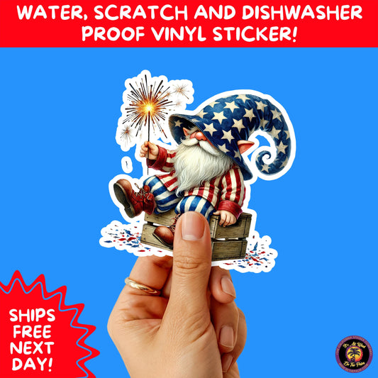 4TH OF JULY | Sticker Pack Independence Day Vinyl Decals, USA Flag, Fireworks, Red White Blue Summer Holiday Patriotic Sticker Set