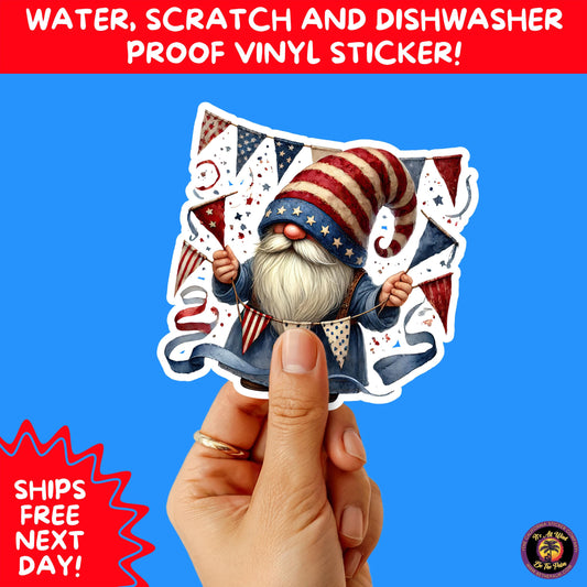4TH OF JULY | Sticker Pack Independence Day Vinyl Decals, USA Flag, Fireworks, Red White Blue Summer Holiday Patriotic Sticker Set