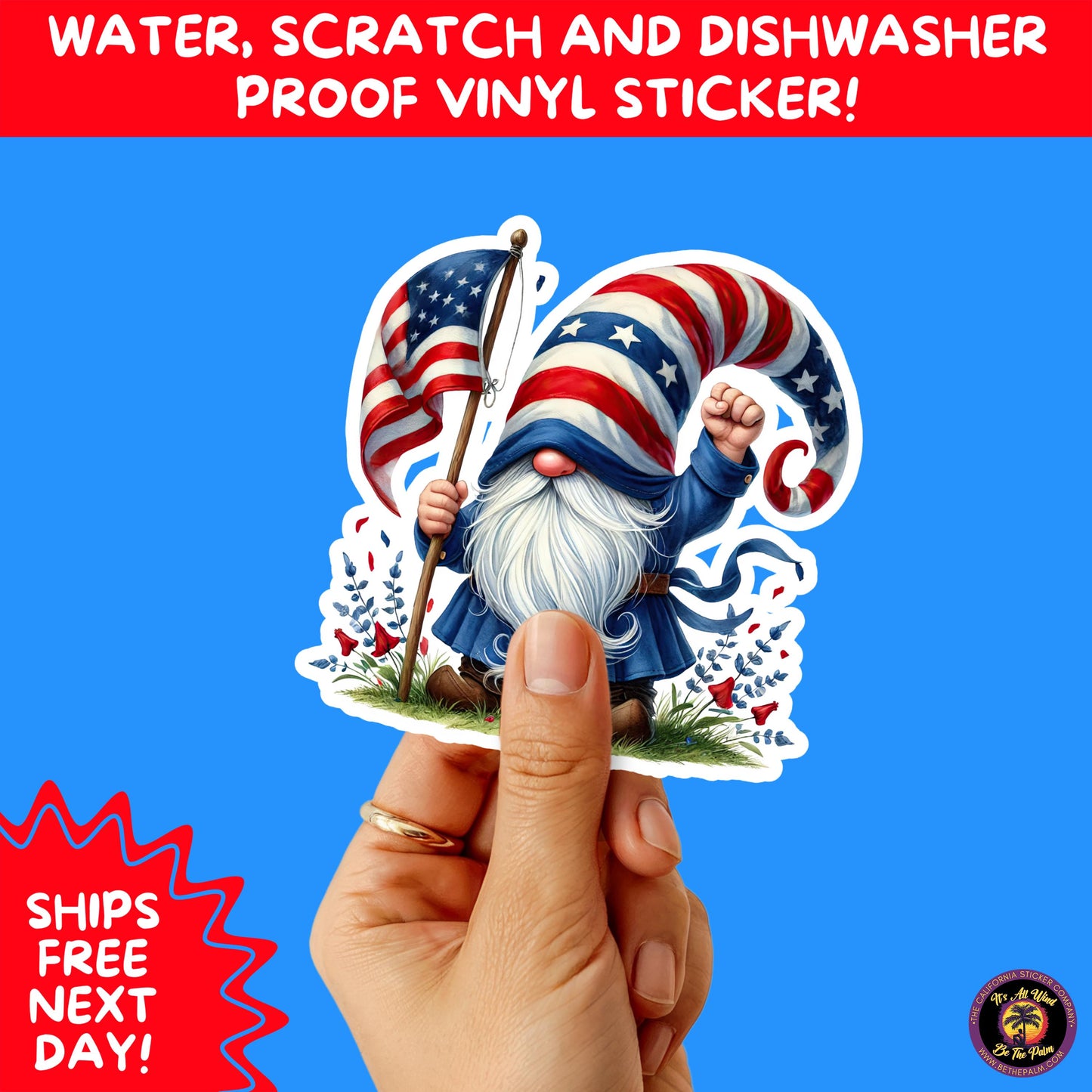 4TH OF JULY | Sticker Pack Independence Day Vinyl Decals, USA Flag, Fireworks, Red White Blue Summer Holiday Patriotic Sticker Set