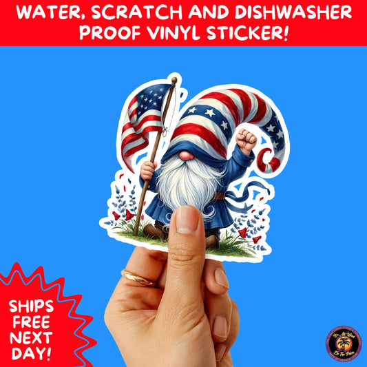 4TH OF JULY | Sticker Pack Independence Day Vinyl Decals, USA Flag, Fireworks, Red White Blue Summer Holiday Patriotic Sticker Set