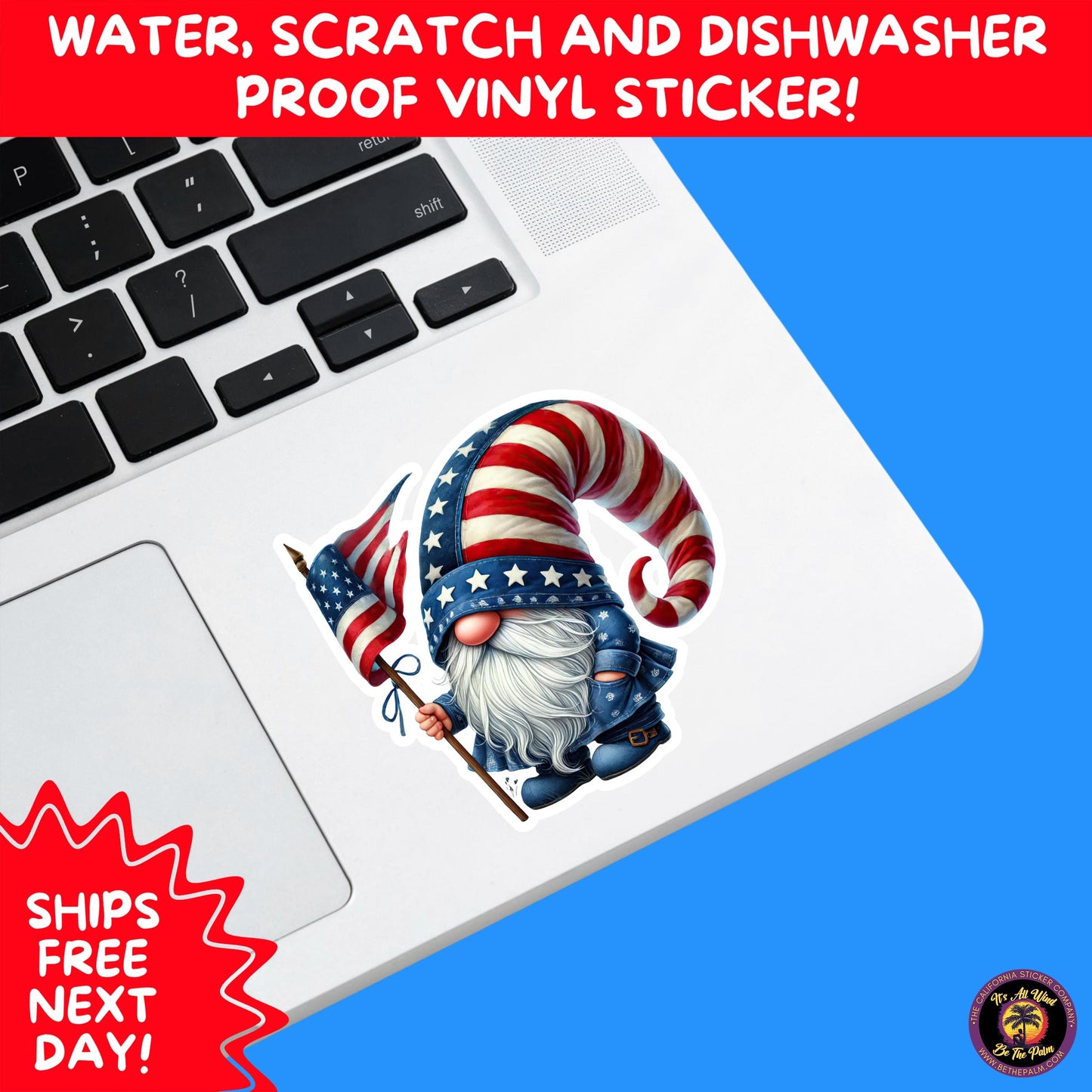 4TH OF JULY | Sticker Pack Independence Day Vinyl Decals, USA Flag, Fireworks, Red White Blue Summer Holiday Patriotic Sticker Set