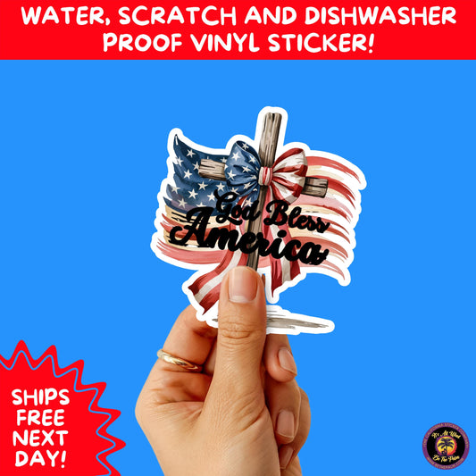4TH OF JULY | Sticker Pack Independence Day Vinyl Decals, USA Flag, Fireworks, Red White Blue Summer Holiday Patriotic Sticker Set
