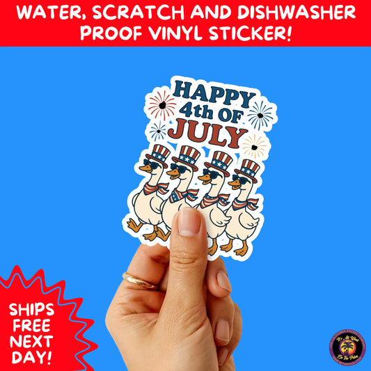 4TH OF JULY | Sticker Pack Independence Day Vinyl Decals, USA Flag, Fireworks, Red White Blue Summer Holiday Patriotic Sticker Set