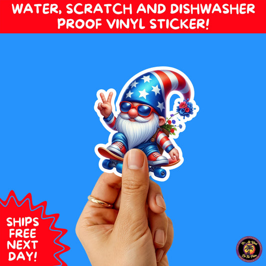4TH OF JULY | Sticker Pack Independence Day Vinyl Decals, USA Flag, Fireworks, Red White Blue Summer Holiday Patriotic Sticker Set