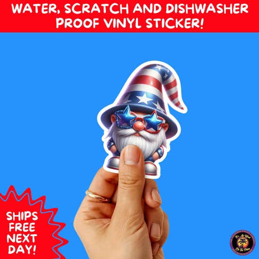 4TH OF JULY | Sticker Pack Independence Day Vinyl Decals, USA Flag, Fireworks, Red White Blue Summer Holiday Patriotic Sticker Set