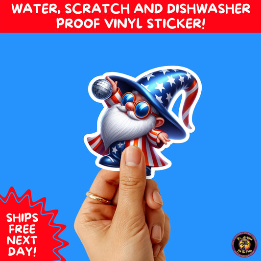 4TH OF JULY | Sticker Pack Independence Day Vinyl Decals, USA Flag, Fireworks, Red White Blue Summer Holiday Patriotic Sticker Set
