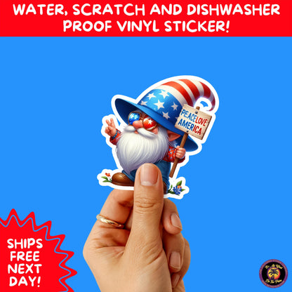 4TH OF JULY | Sticker Pack Independence Day Vinyl Decals, USA Flag, Fireworks, Red White Blue Summer Holiday Patriotic Sticker Set