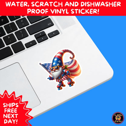 4TH OF JULY | Sticker Pack Independence Day Vinyl Decals, USA Flag, Fireworks, Red White Blue Summer Holiday Patriotic Sticker Set