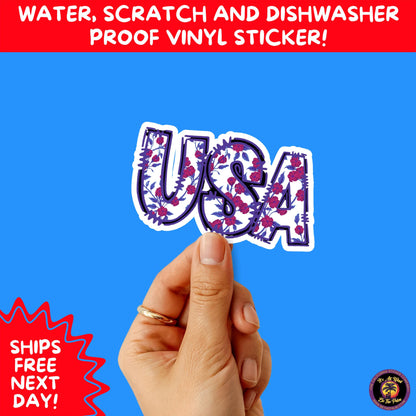 4TH OF JULY | Sticker Pack Independence Day Vinyl Decals, USA Flag, Fireworks, Red White Blue Summer Holiday Patriotic Sticker Set