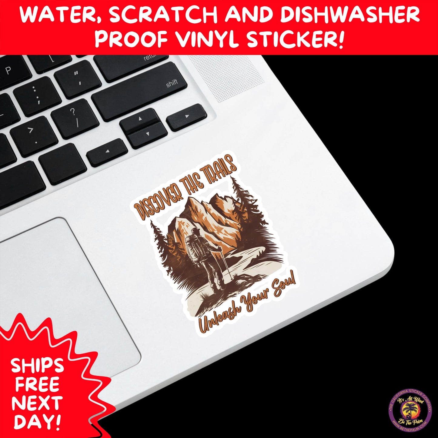 HIKING STICKERS | Set Waterproof Vinyl Decals Ideal for Backpacks Journals Cars Perfect Gift for Trail Walkers Campers and Outdoor Fans
