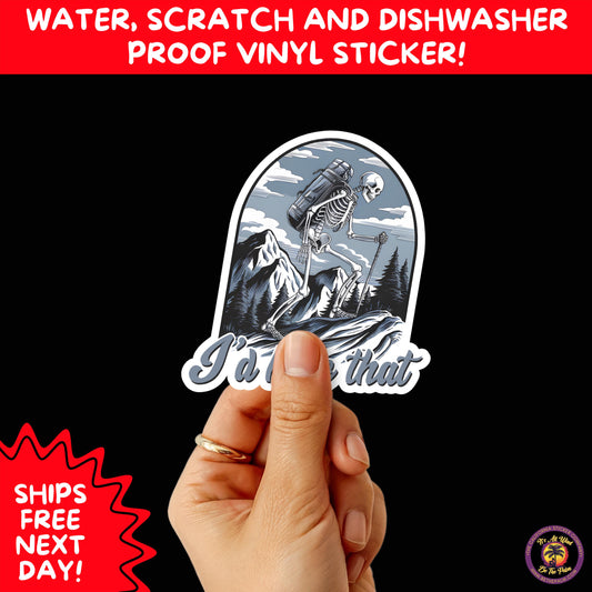 HIKING STICKERS | Set Waterproof Vinyl Decals Ideal for Backpacks Journals Cars Perfect Gift for Trail Walkers Campers and Outdoor Fans