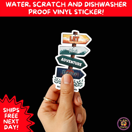 HIKING STICKERS | Set Waterproof Vinyl Decals Ideal for Backpacks Journals Cars Perfect Gift for Trail Walkers Campers and Outdoor Fans