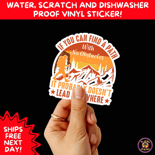 HIKING STICKERS | Set Waterproof Vinyl Decals Ideal for Backpacks Journals Cars Perfect Gift for Trail Walkers Campers and Outdoor Fans