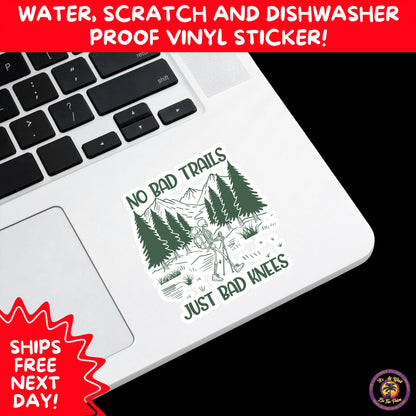 HIKING STICKERS | Set Waterproof Vinyl Decals Ideal for Backpacks Journals Cars Perfect Gift for Trail Walkers Campers and Outdoor Fans