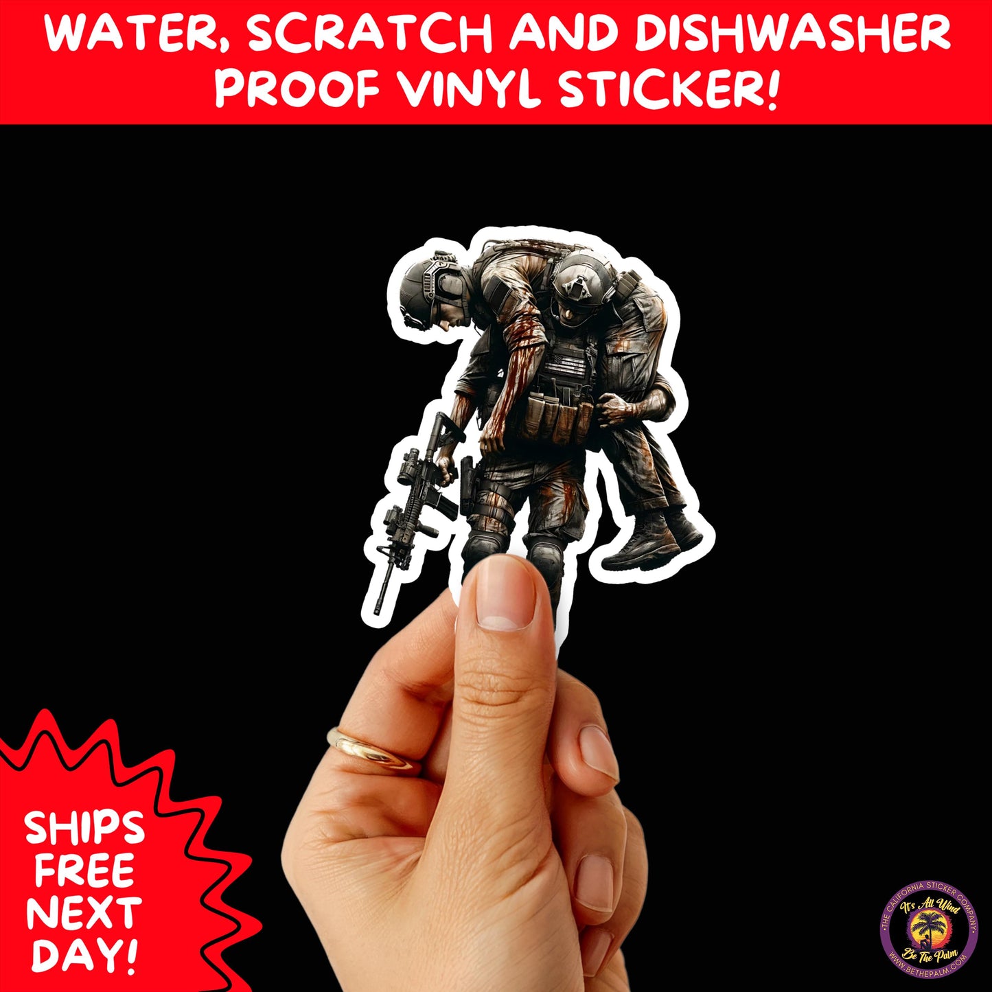 VETERAN STICKERS | Veteran Made Patriotic Vinyl Decals for Military Support, Army Navy Marine Veteran Gifts, American Flag Bumper Sticker