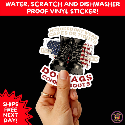 VETERAN STICKERS | Veteran Made Patriotic Vinyl Decals for Military Support, Army Navy Marine Veteran Gifts, American Flag Bumper Sticker