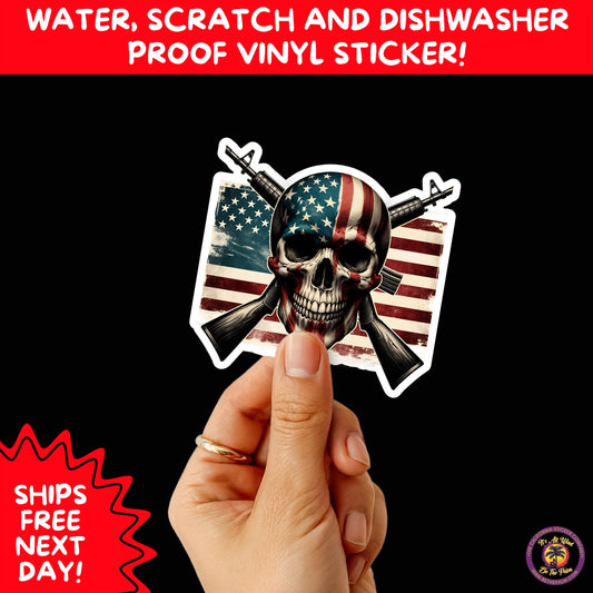 VETERAN STICKERS | Veteran Made Patriotic Vinyl Decals for Military Support, Army Navy Marine Veteran Gifts, American Flag Bumper Sticker