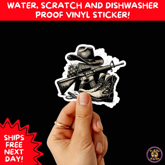 VETERAN STICKERS | Veteran Made Patriotic Vinyl Decals for Military Support, Army Navy Marine Veteran Gifts, American Flag Bumper Sticker