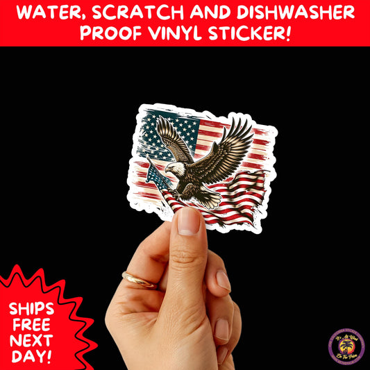 VETERAN STICKERS | Veteran Made Patriotic Vinyl Decals for Military Support, Army Navy Marine Veteran Gifts, American Flag Bumper Sticker