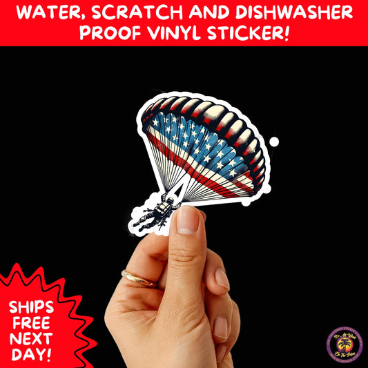 VETERAN STICKERS | Veteran Made Patriotic Vinyl Decals for Military Support, Army Navy Marine Veteran Gifts, American Flag Bumper Sticker