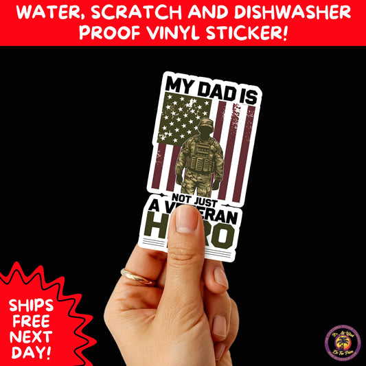 VETERAN STICKERS | Veteran Made Patriotic Vinyl Decals for Military Support, Army Navy Marine Veteran Gifts, American Flag Bumper Sticker