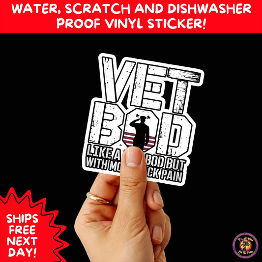 VETERAN STICKERS | Veteran Made Patriotic Vinyl Decals for Military Support, Army Navy Marine Veteran Gifts, American Flag Bumper Sticker