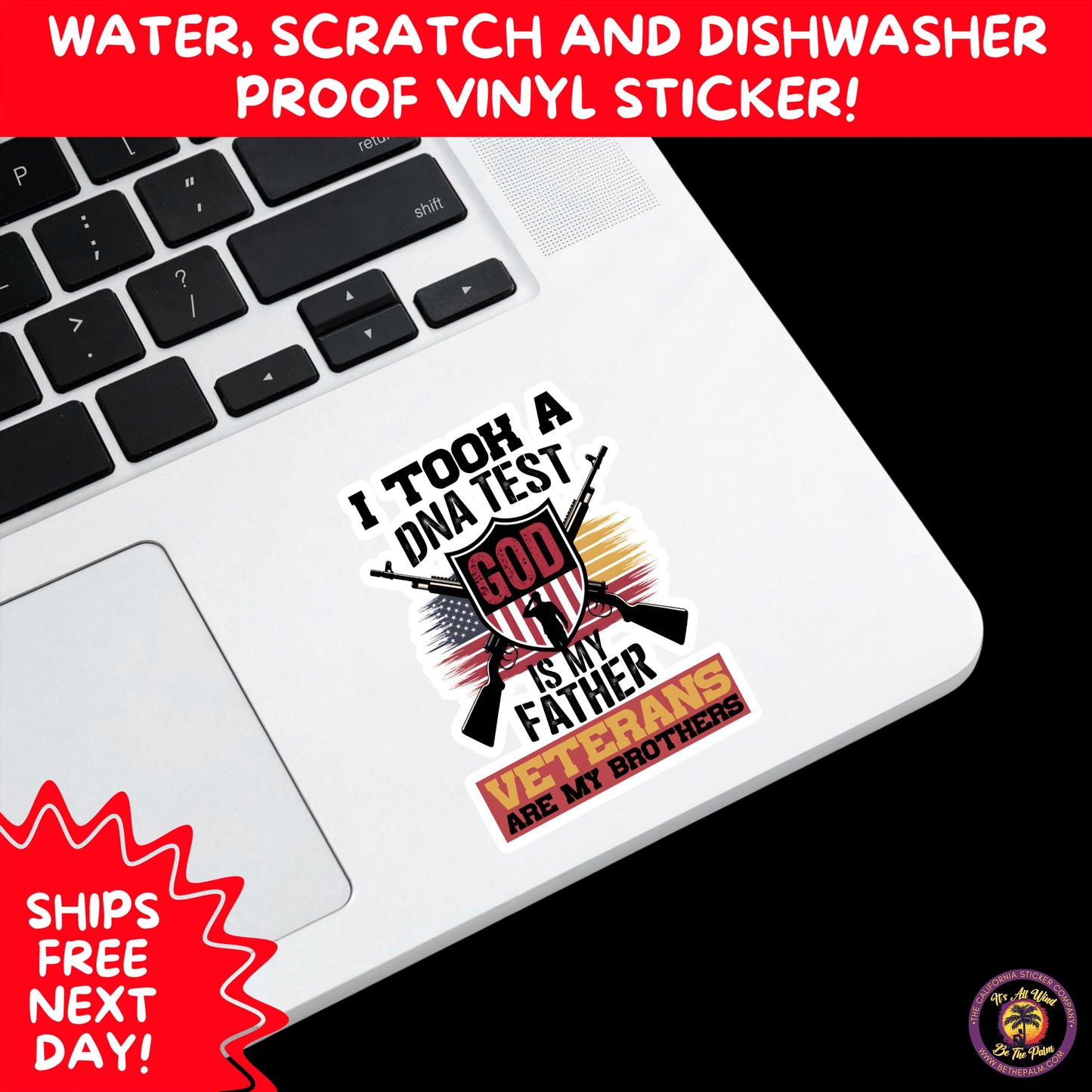 VETERAN STICKERS | Veteran Made Patriotic Vinyl Decals for Military Support, Army Navy Marine Veteran Gifts, American Flag Bumper Sticker