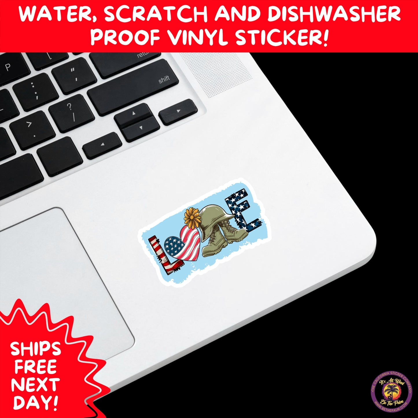 VETERAN STICKERS | Veteran Made Patriotic Vinyl Decals for Military Support, Army Navy Marine Veteran Gifts, American Flag Bumper Sticker