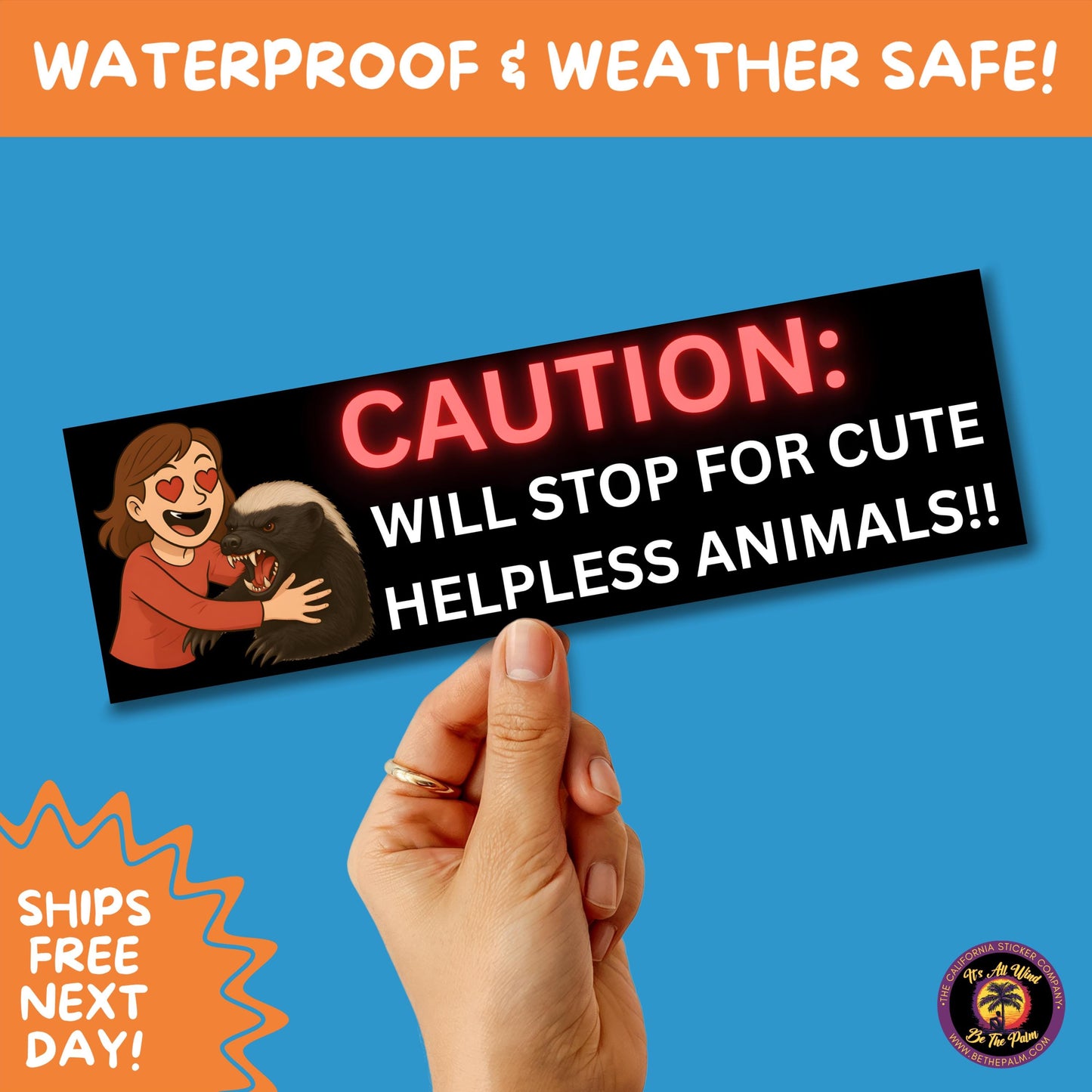 BUMPER STICKER | Funny Vinyl Decals for Cars Trucks Laptops Durable Waterproof Outdoor Sticker Gift for Drivers and Road Trips