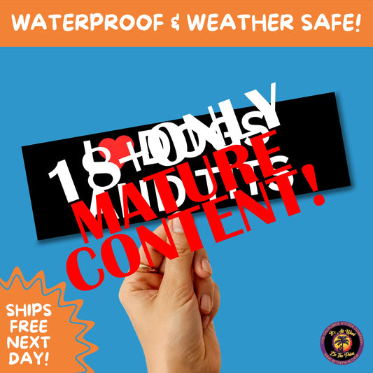 BUMPER STICKER | Funny Vinyl Decals for Cars Trucks Laptops Durable Waterproof Outdoor Sticker Gift for Drivers and Road Trips