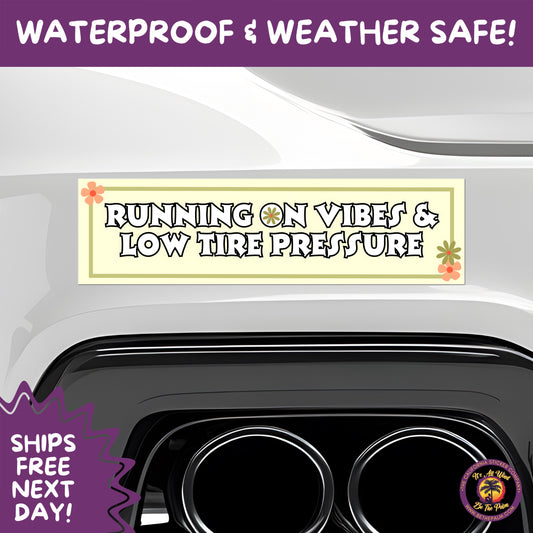 BUMPER STICKER | Funny Vinyl Decals for Cars Trucks Laptops Durable Waterproof Outdoor Sticker Gift for Drivers and Road Trips
