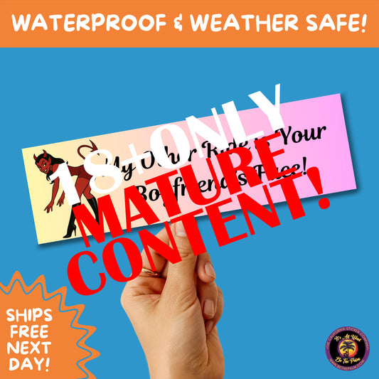 BUMPER STICKER | Funny Vinyl Decals for Cars Trucks Laptops Durable Waterproof Outdoor Sticker Gift for Drivers and Road Trips