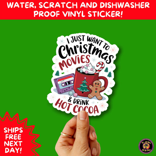 CHRISTMAS STICKER PACK | Festive Holiday Decor Vinyl Stickers Perfect for Journals Gifts Planners Stocking Stuffers Winter Aesthetic Fun