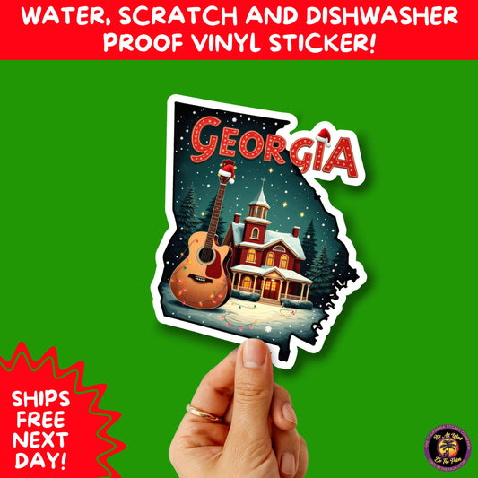 CHRISTMAS STICKER PACK | Festive Holiday Decor Vinyl Stickers Perfect for Journals Gifts Planners Stocking Stuffers Winter for Georgia