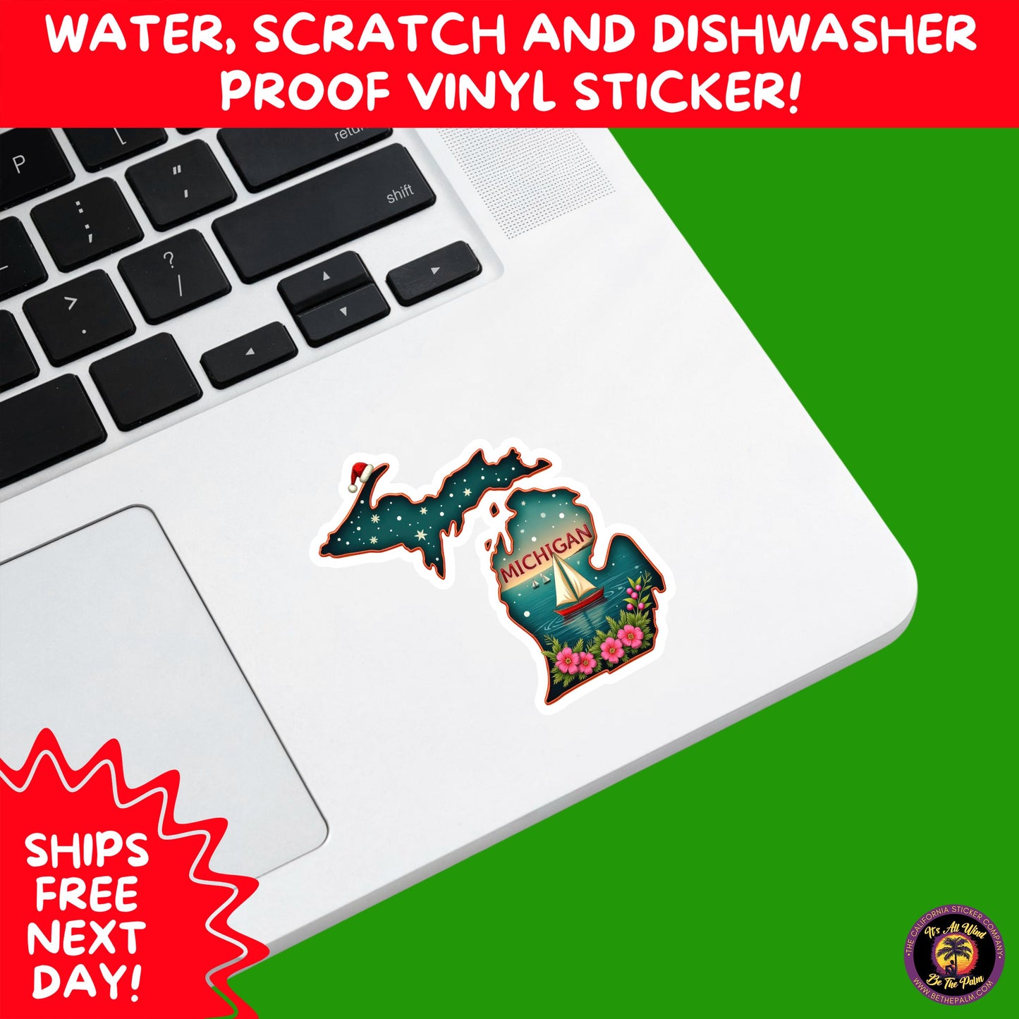 CHRISTMAS STICKER PACK | Festive Holiday Decor Vinyl Stickers Perfect for Journals Gifts Planners Stocking Stuffers Winter for Michigan