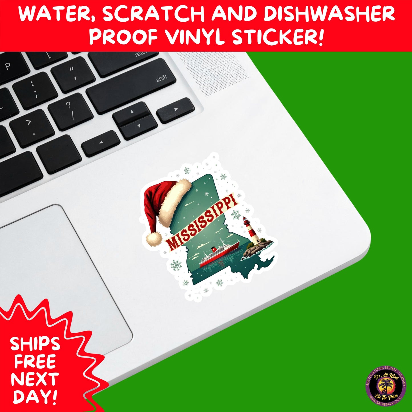 CHRISTMAS STICKER PACK | Festive Holiday Decor Vinyl Stickers Perfect for Journals Gifts Planners Stocking Stuffers Winter for Mississippi