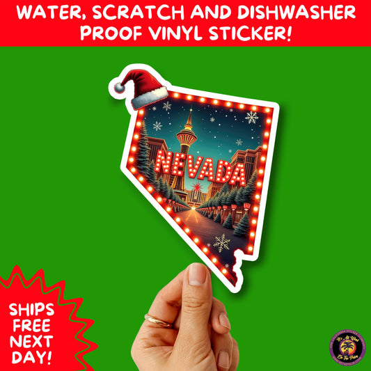 CHRISTMAS STICKER PACK | Festive Holiday Decor Vinyl Stickers Perfect for Journals Gifts Planners Stocking Stuffers Winter for Nevada
