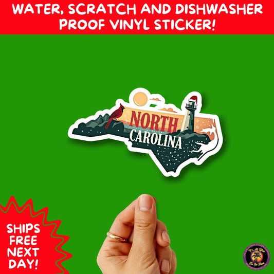 CHRISTMAS STICKER PACK | Festive Holiday Decor Vinyl Stickers Perfect for Journals Gifts Planners Stocking Stuffers Winter North Carolina
