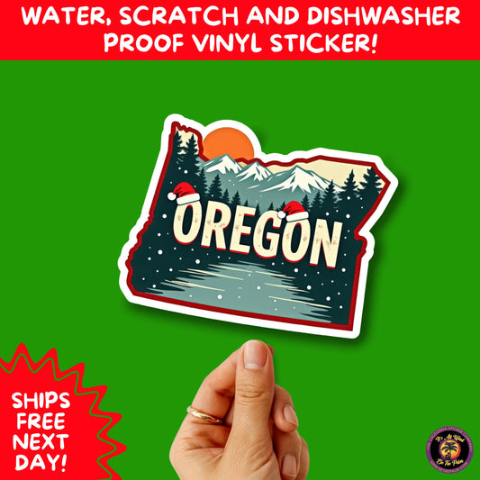 CHRISTMAS STICKER PACK | Festive Holiday Decor Vinyl Stickers Perfect for Journals Gifts Planners Stocking Stuffers Winter for Oregon