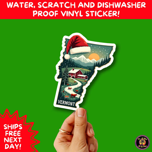 CHRISTMAS STICKER PACK | Festive Holiday Decor Vinyl Stickers Perfect for Journals Gifts Planners Stocking Stuffers Winter for Vermont