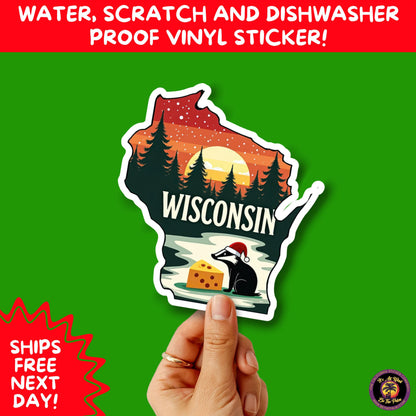 CHRISTMAS STICKER PACK | Festive Holiday Decor Vinyl Stickers Perfect for Journals Gifts Planners Stocking Stuffers Winter for Wisconsin