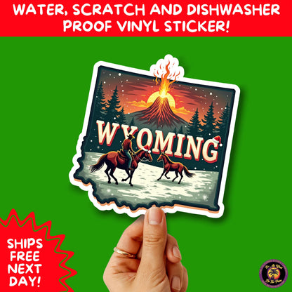 CHRISTMAS STICKER PACK | Festive Holiday Decor Vinyl Stickers Perfect for Journals Gifts Planners Stocking Stuffers Winter for Wyoming