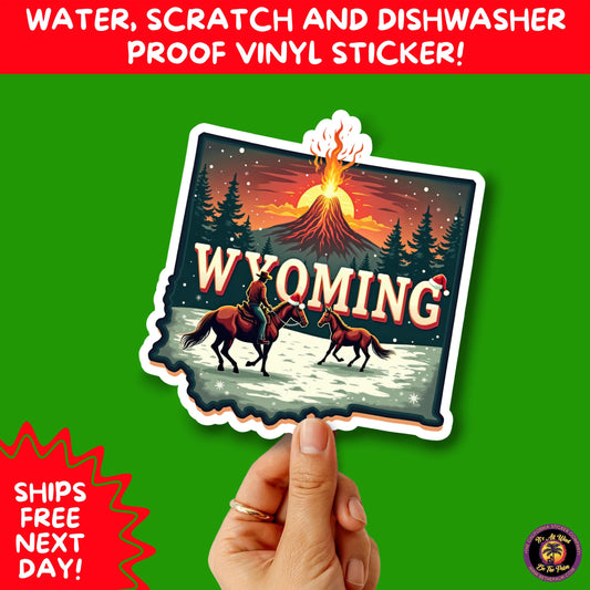 CHRISTMAS STICKER PACK | Festive Holiday Decor Vinyl Stickers Perfect for Journals Gifts Planners Stocking Stuffers Winter for Wyoming